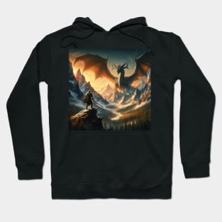 Mountain's Wrath: A Giant Dragon's Quest to Conquer, and the Lone Hero Who Stands in Its Way Hoodie